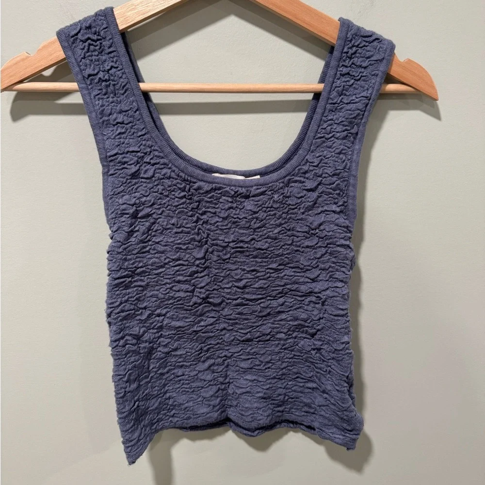 NATURAL LIFE Textured Navy Tank Top - Picture 1 of 4